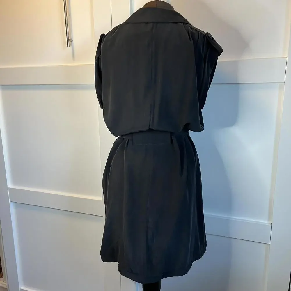 Coldwater Creek Med Black 100% Silk Dress - Picture 2 of 8